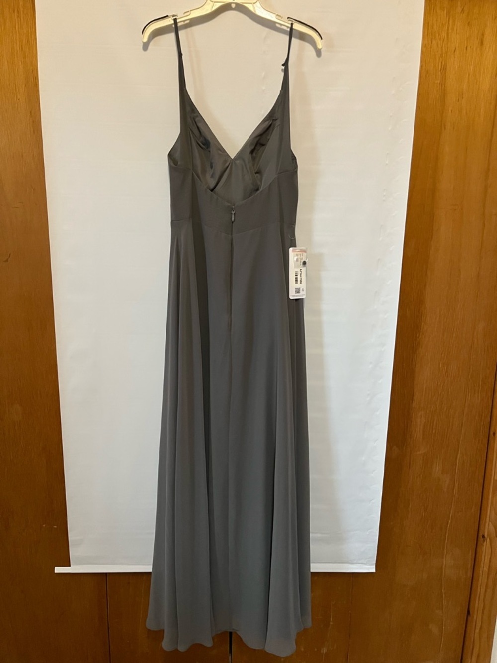 AZAZIE Davis Steel Grey Slip Maxi Dress with V-Neck Size 6 NWT - Picture 3 of 11